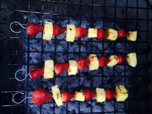 Grilled strawberries