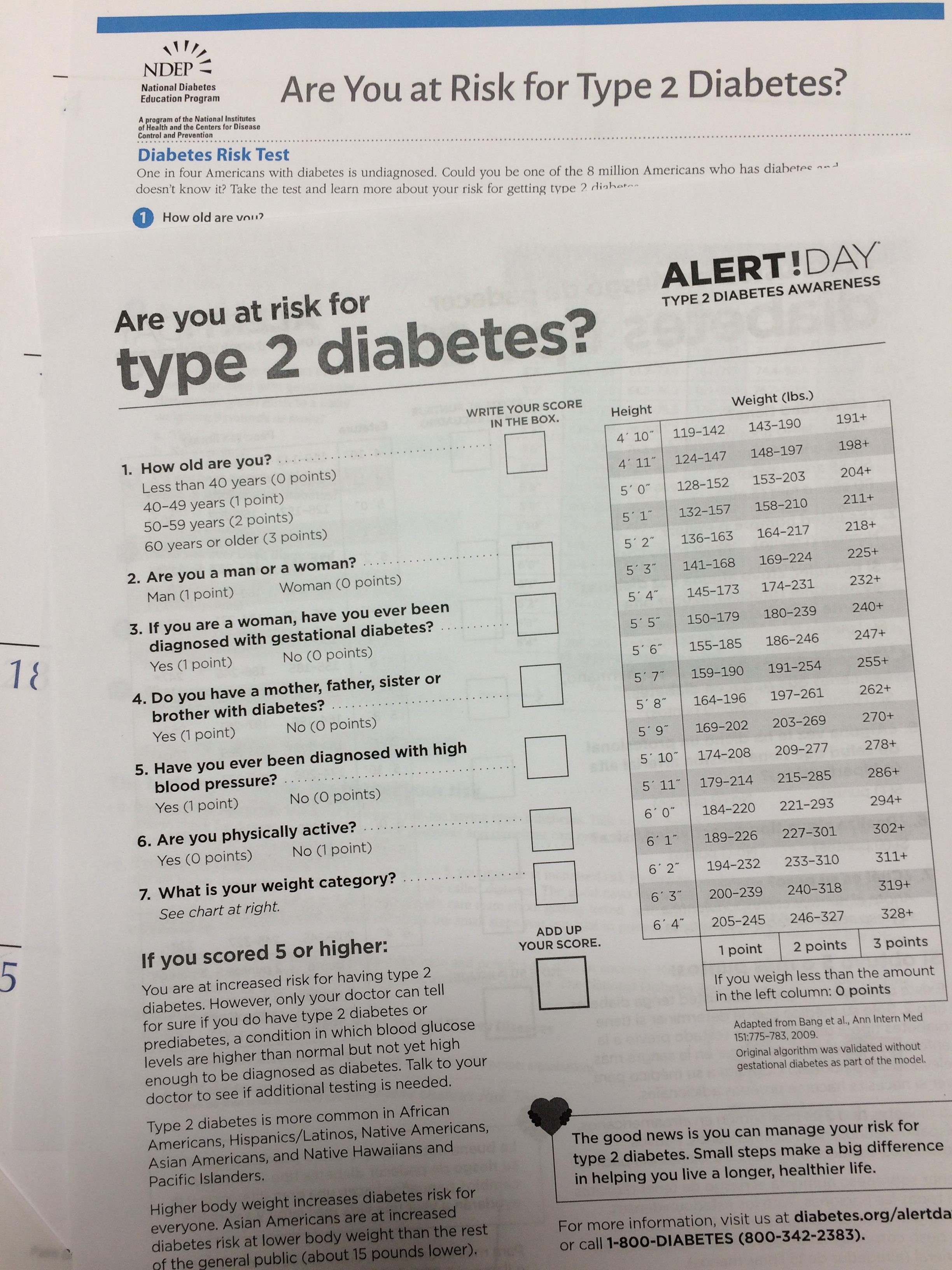 Take the Diabetes Risk Test, No Needles Required! | Living Well in the