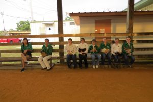 4-Hers are waiting for their moment with the poultry judge. Photo Credit: Misty Smith
