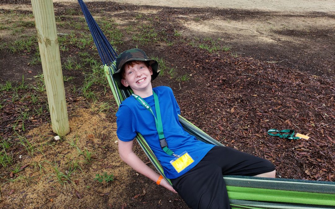 Happiness in a Hammock at Camp
