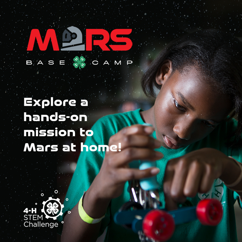 Youth exploring 4-H STEM Challenge-Mars Base Camp Challenge
