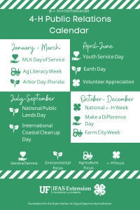 4-H Public Relations Calendar