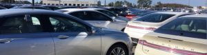 cars for sale in a car lot