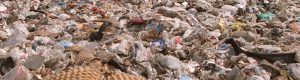 close up of a landfill