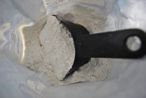 open bag of flour