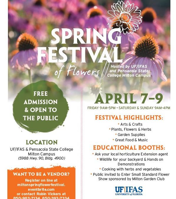 Spring Festival of Flowers April 7-9, 2017!