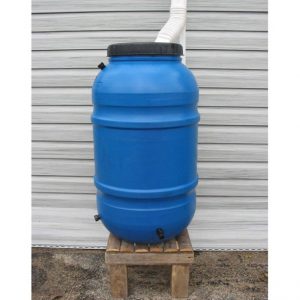 Food Grade Barrel converted to rain barrel