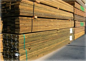 a stack of wooden boards