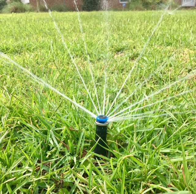 Lawn irrigation spray head running