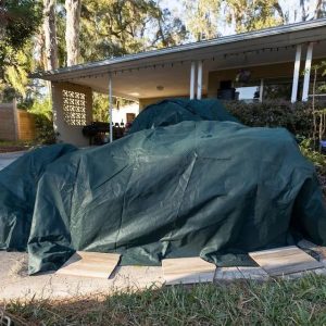 Covered landscape bed