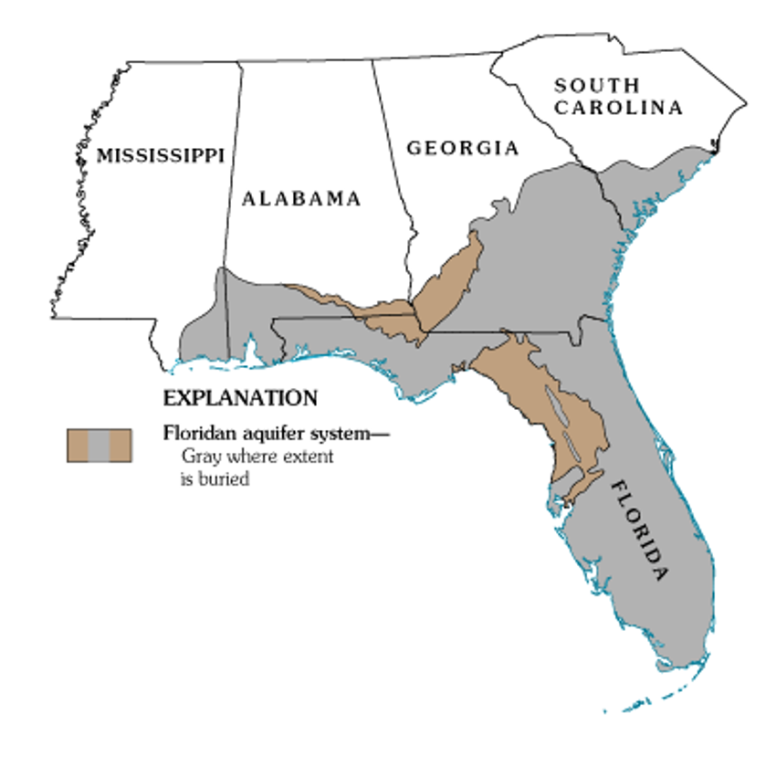 Floridan Aquifer Map