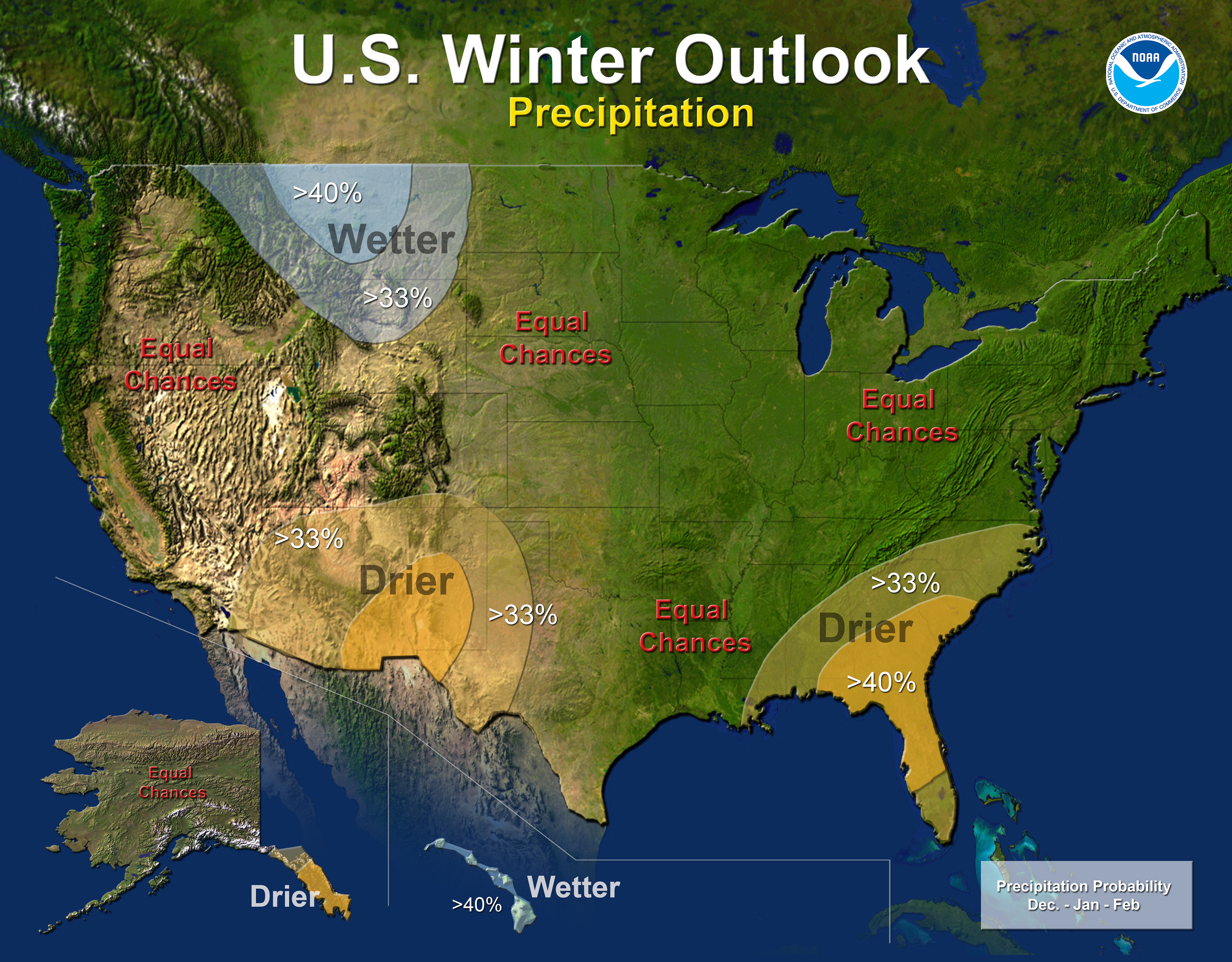 NOAA Predicting Drier and Warmer Conditions this Winter
