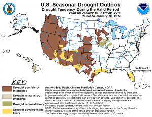 1-16-14 Seasonal Drought Outlook