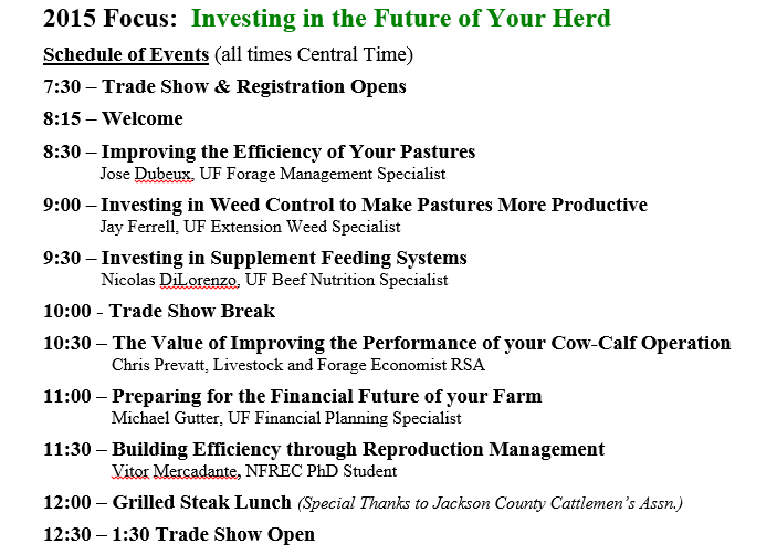 Beef Conference Agenda Panhandle Agriculture