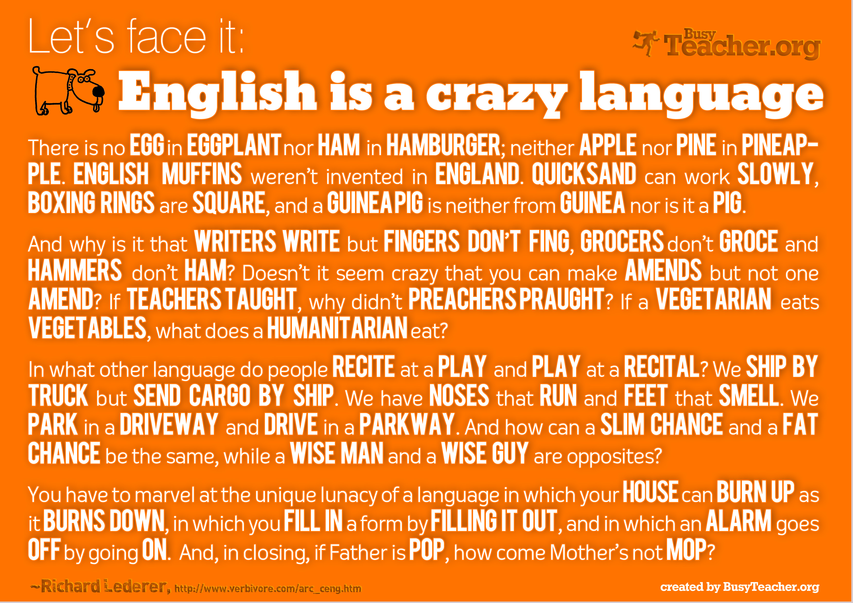 Friday Funny: English is a Crazy Language | Panhandle Agriculture