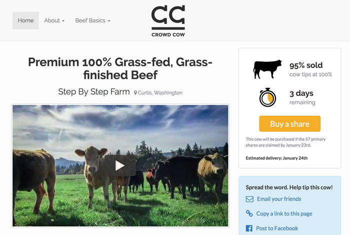 Friday Feature:  Crowd Cow – Selling Packaged Beef Online Direct to Consumers