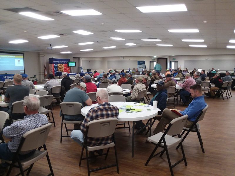 A total of 87 people came out for this year’s Panhandle Row Crop Short Course, from 10 Florida counties, three Georgia counties, and 1 Alabama county.