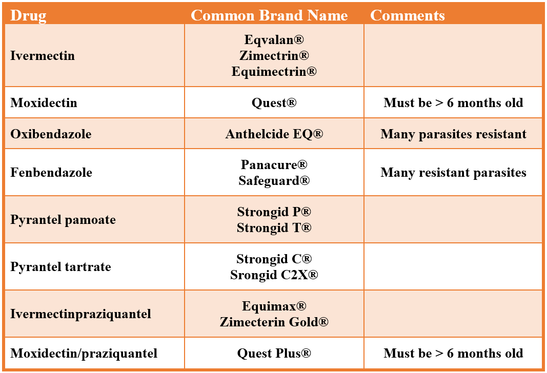 Printable Horse Worming Schedule