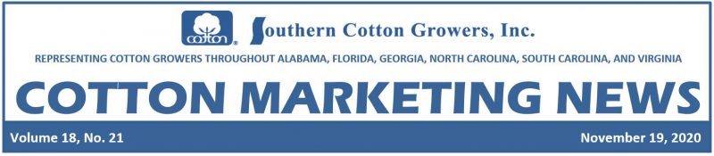 Cotton Marketing News header 11-19-20