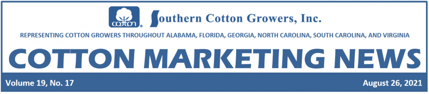 Cotton Marketing News header 8-26-21