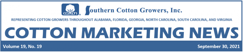 Cotton Marketing News Header 9-30-21