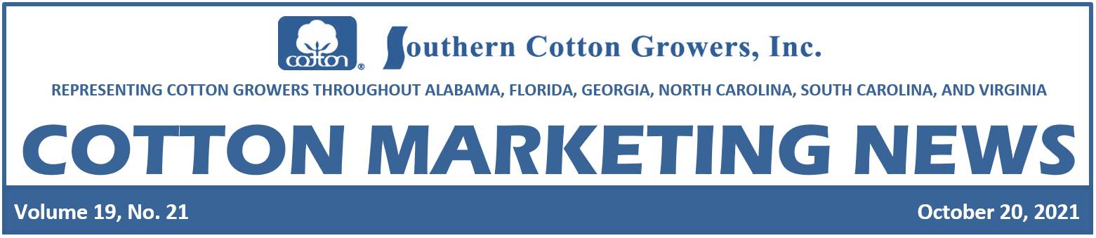 Cotton Marketing news 10-20-21