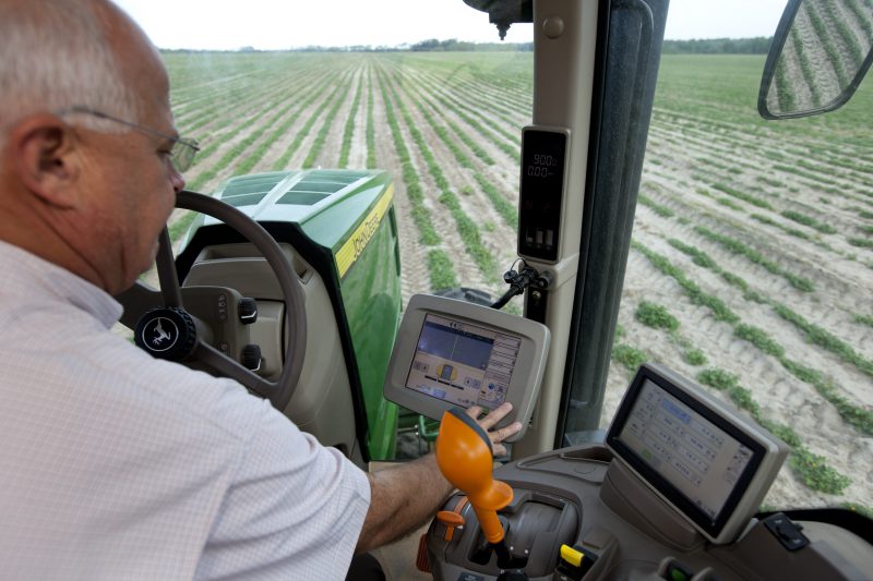 Data monitors on a tractor
