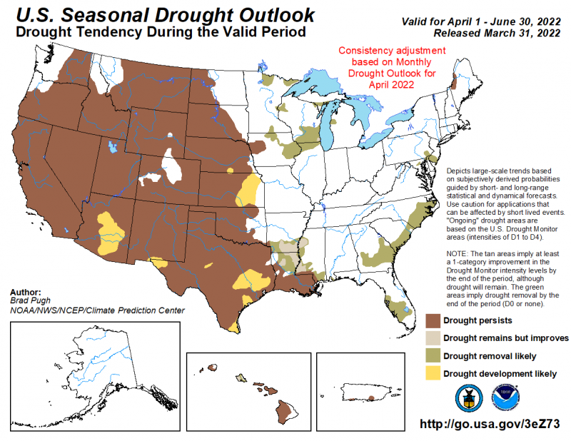 April-June 2022 Drought Outlook