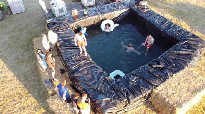 Friday Feature:  Hay Bale Swimming Pool