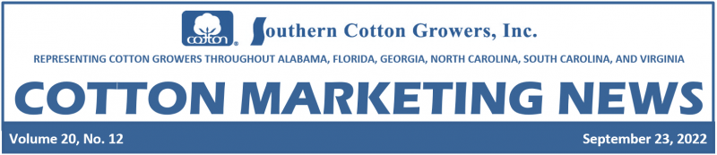 Cotton Marketing News 9-23-22