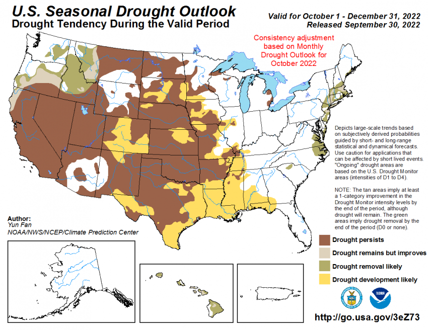 Oct-Dec CPC Seasonal Drought Outlook