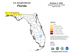 October 4 2022 FL Drought Monitor