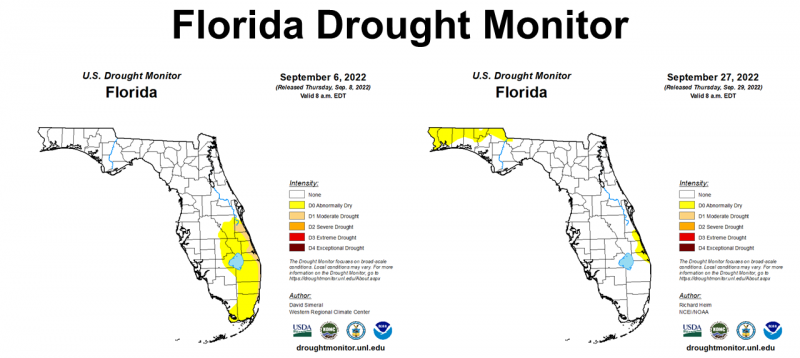 September 2022 FL Drought Monitor