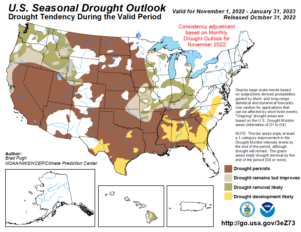 November-January Seasonal Drought Outlook