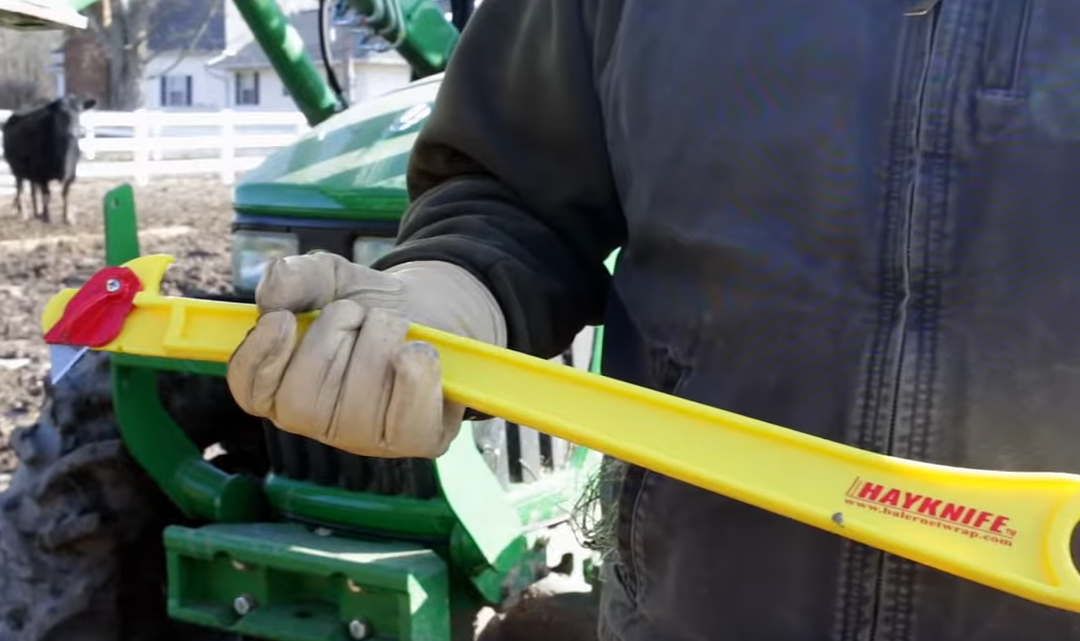 Friday Feature:  The Hay Knife for Removing Net Wrap Before Feeding