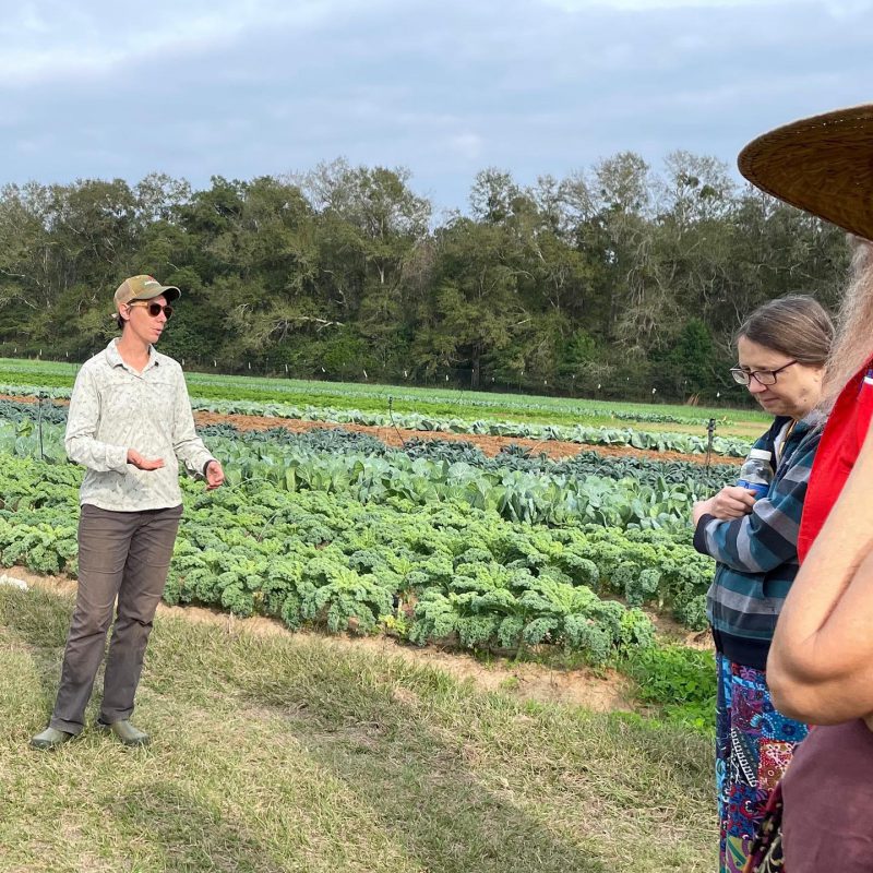 Katie Harris, of Full Earth Farm, during the Growing Produce Organically 101 CRAFT workshop this past December. Photo by Red Hills Small Farm Alliance. 
