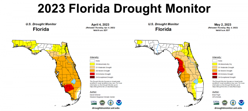 April 2023 FL Drought Monitor