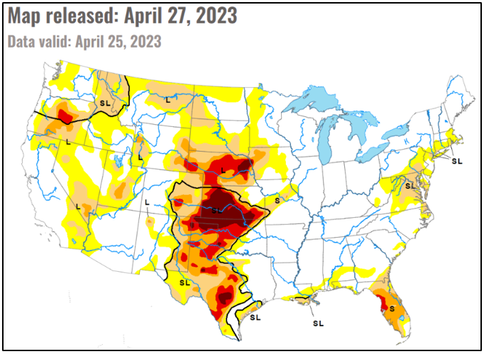 Drought monitor 4-27-23