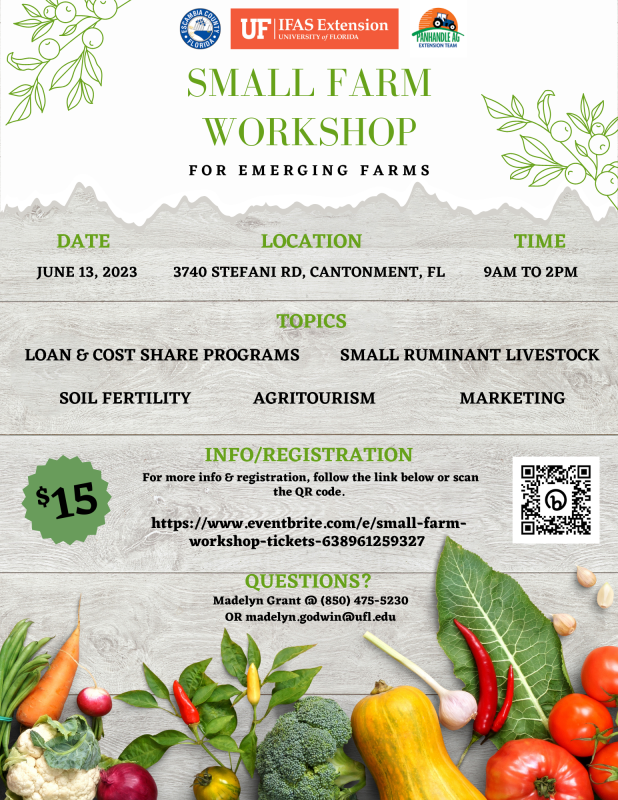 Escambia Emerging Farmer Workshop flyer
