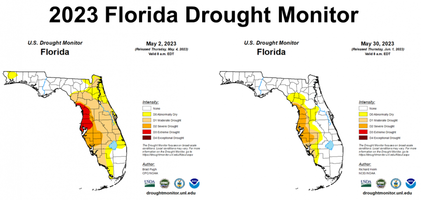 May 2023 FL Drought Monitor