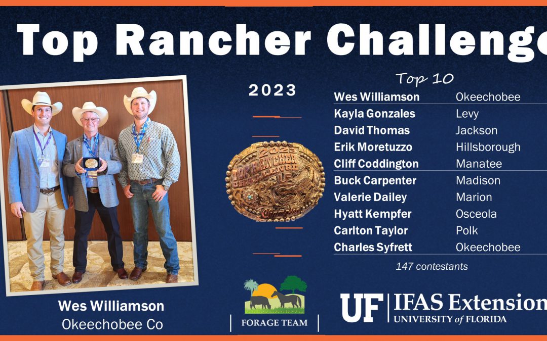 Okeechobee Rancher and Youth Won the 2023 UF Top Rancher Challenge