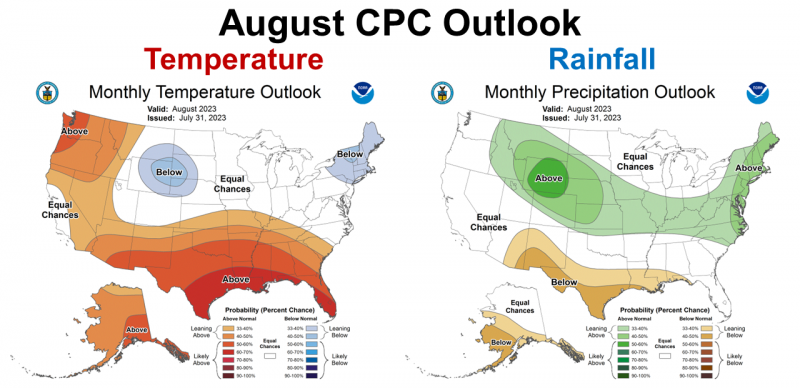 2023 August CPC Climate Outlook