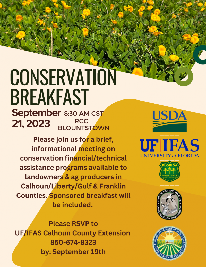 Calhoun conservation breakfast flyer