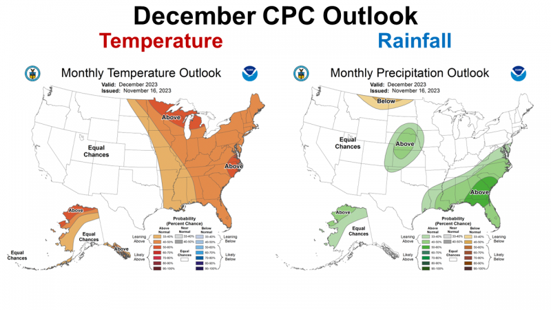 2023 December CPC Climate Outlook