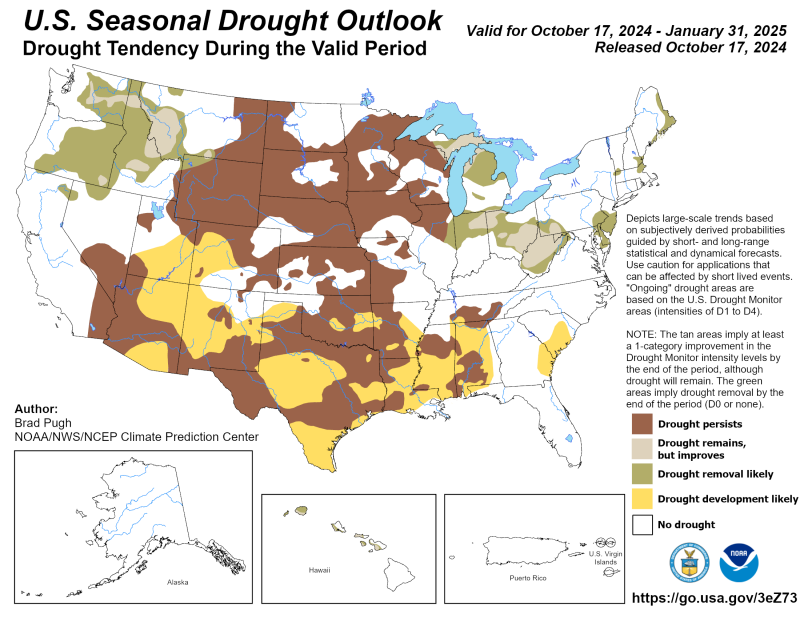 Oct-Jan 2024 Drought Outlook